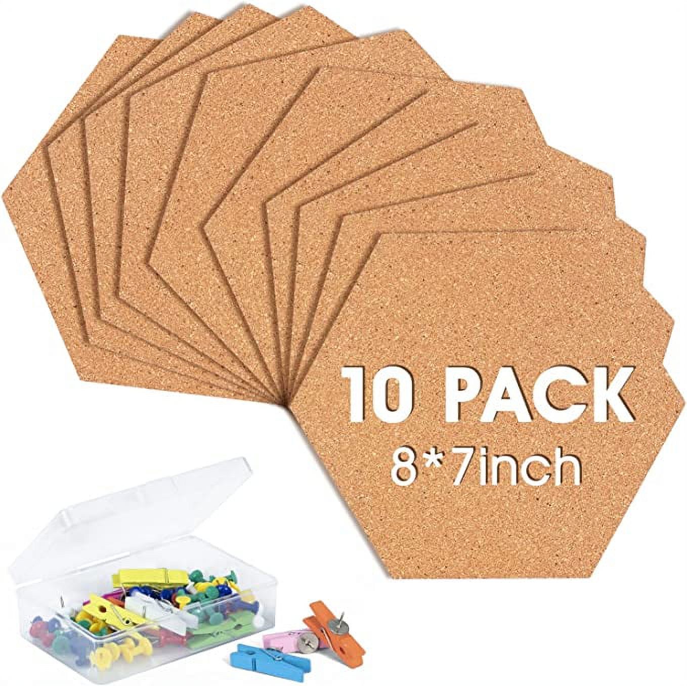 Cork Bulletin Board Hexagon 1/2" Thick SelfAdhesive Cork Board Tiles