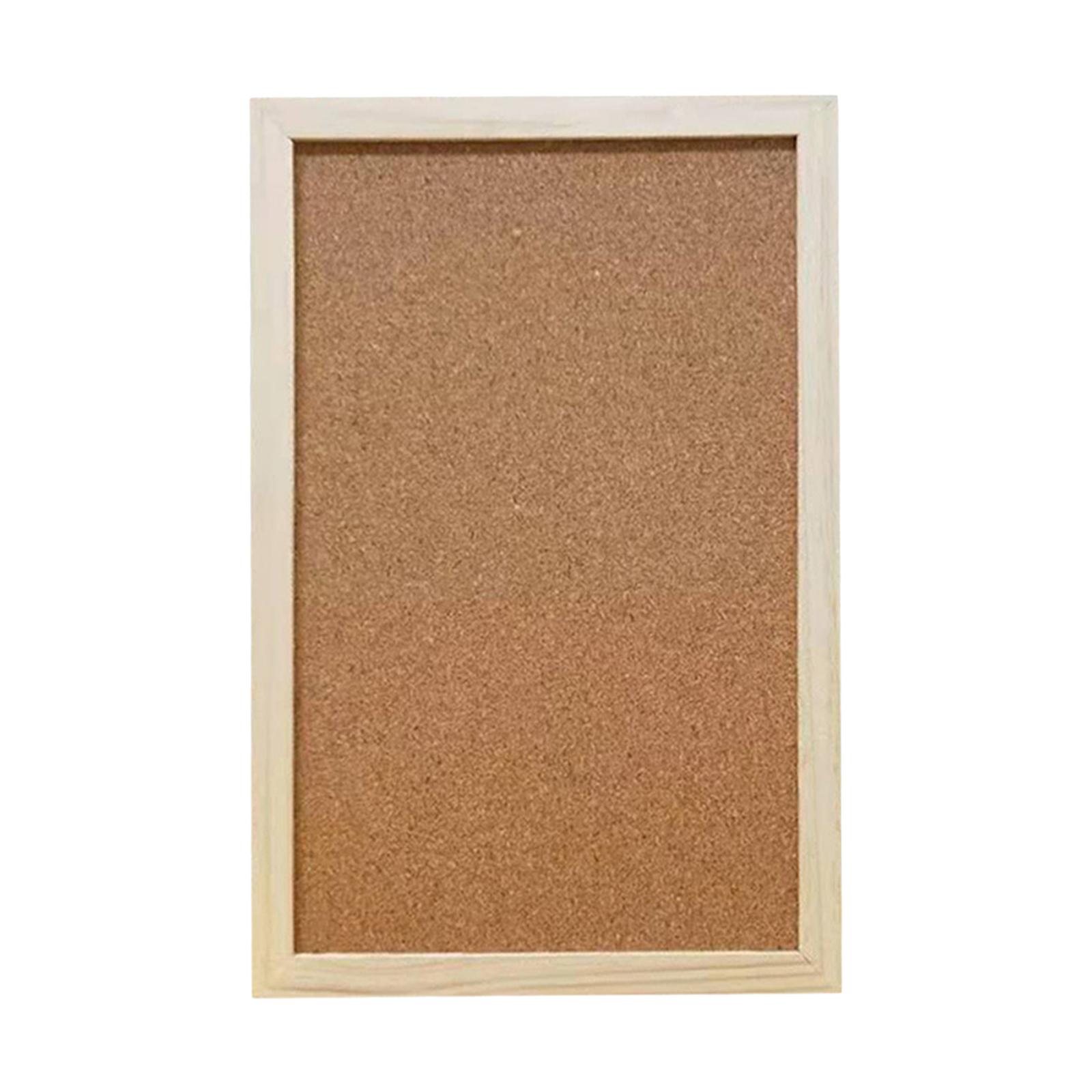 Cork Bulletin Board Hexagon 1 Piece, Small Framed Corkboard Tiles for Wall  Thick Wood 