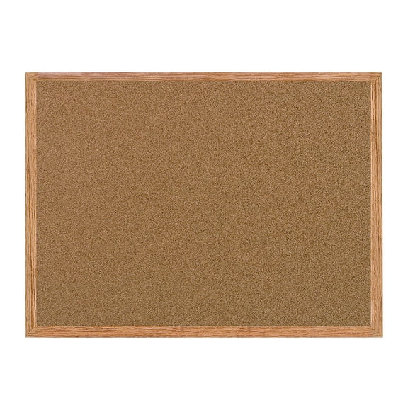 Cork Bulletin Board, Oak MDF Frame