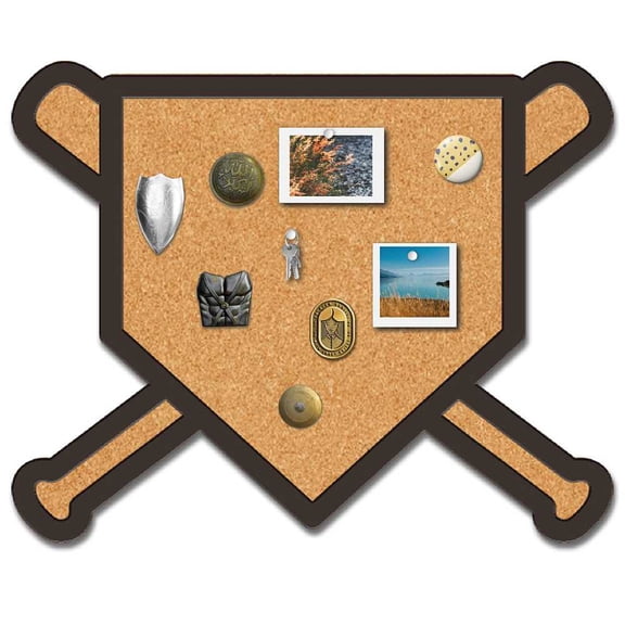 Cork Bulletin Board Saddle Brown Baseball 250x202mm