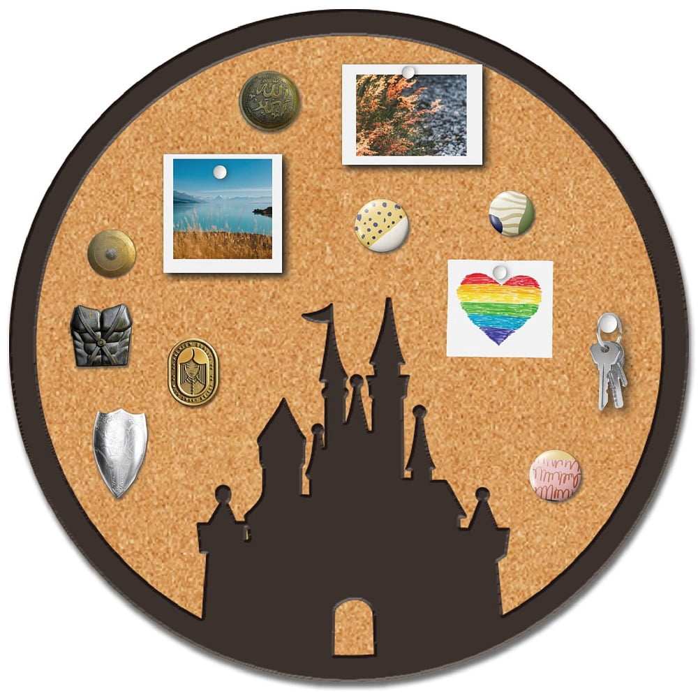 Cork Bulletin Board Saddle Brown Castle 250x250mm