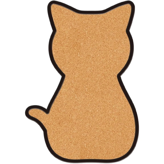 Cork Bulletin Board Saddle Brown Cat Shape 300x210mm DIY