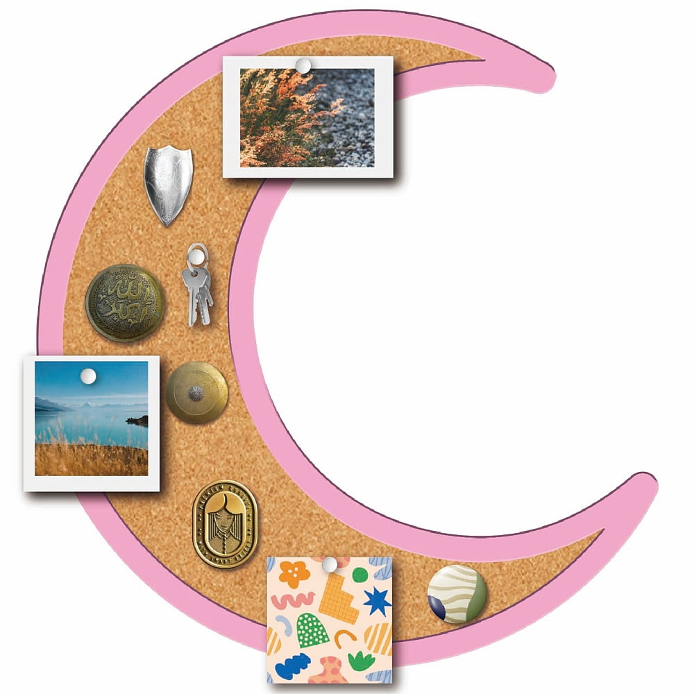 Cork Bulletin Board Saddle Brown Moon 250x265mm
