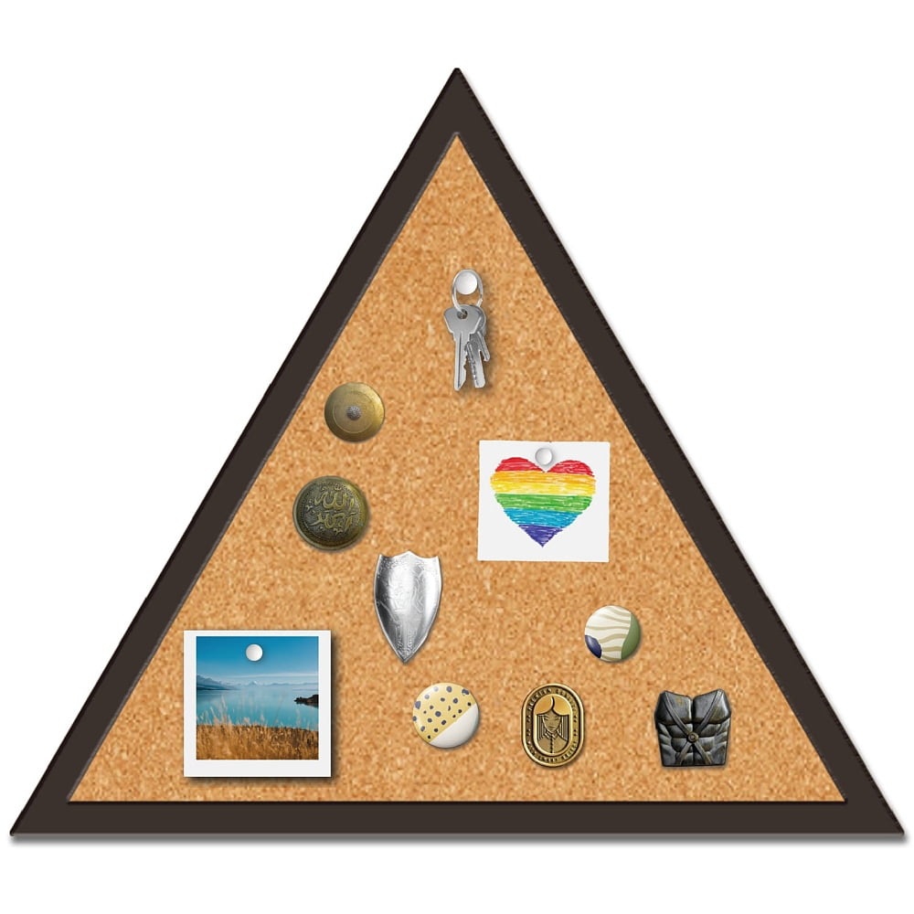 Cork Bulletin Board Saddle Brown Triangle 250x215mm