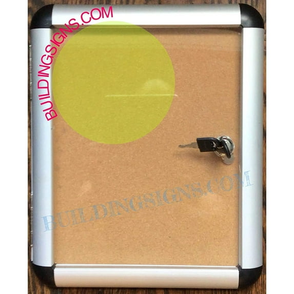Cork Bulletin Board for Indoor Use with Locking Door (8.5x11) (ref-2201)