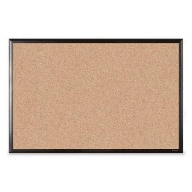 Cork Bulletin Board with Aluminum Frame 36 x 24 in. Natural Surface