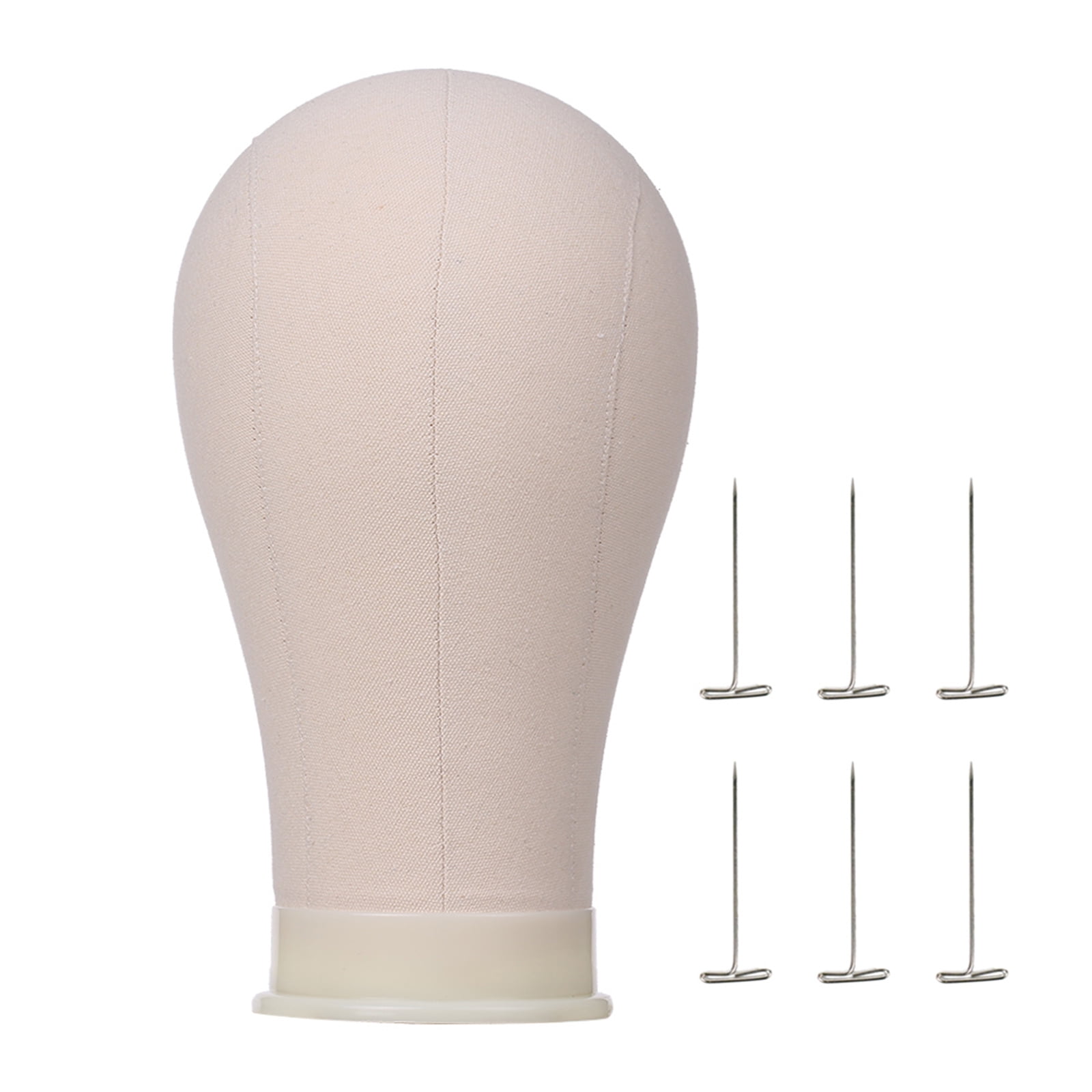 Unisex Canvas Block Mannequin Head,Fabric Head Form for Wig Making