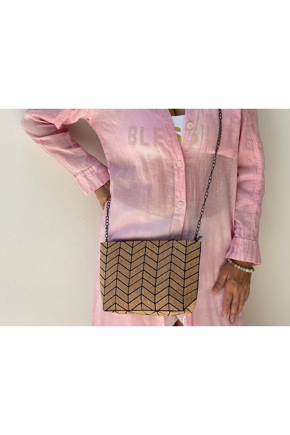 Cork Crossbody Shoulder bag Vegan Sustainable Eco friendly gift waterproof durable lightweight