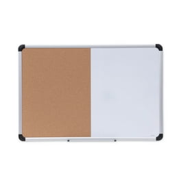 Cork/Dry Erase Board, Melamine, 24 x 18, Tan/White Surface, Gray/Black Aluminum/Plastic Frame Cork/Dry Erase Board, Melamine, 24 x 18, Tan/White Surface, Gray/Black Aluminum/Plastic Frame