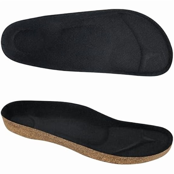 Cork Footbed for Birkenstock Super Birki Clog, Replacement Kork Insoles Inserts for Men & Women Sandals with Arch Support(Size: EU44 / UK 9.5 / US M11)