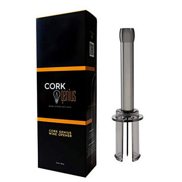 Cork Genius Air-Pump Wine Opener - Easy-Open Wine Bottle Opener with Air Lift Technology for Effortless Bottle Opening - Durable and Indestructible Stainless-Steel Design - Non-Electric Wine Opener