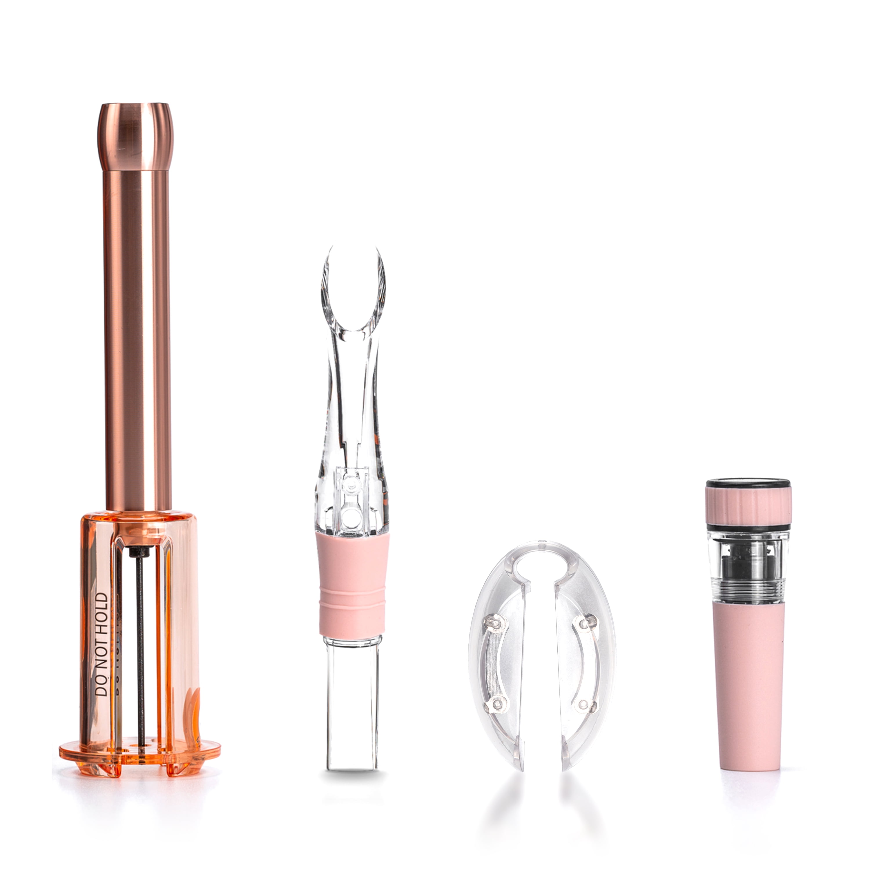 Rose Gold Stainless Steel 4-Piece Wine Opener Set