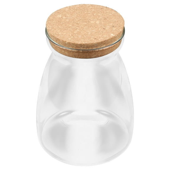 Cork Glass Bottle Cereal Container Tea Jar Empty Candle Jars Airtight Cookie for Laundry Room Seal Wood
