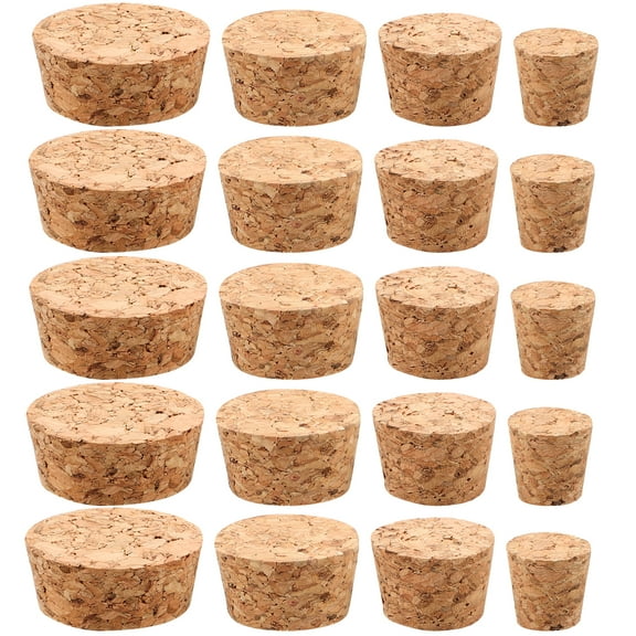 Khaki Cork Wine Stoppers for Decor Airtight Sealing Perfect for DIY Projects 40 Pieces