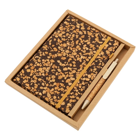 Cork Hardcover Journal,Professional Business Notebook,A5 Eco-Friendly Planner,Sustainable Wood Grain Diary for Office Executive Writing,1-Count