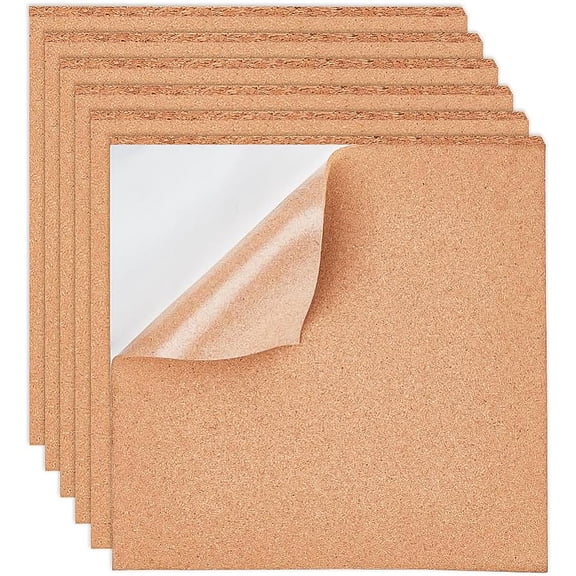Cork Insulation Sheets for Coaster with Adhesive Back Wall Decoration Party and DIY Crafts Supplies Square BurlyWood 30x30x0.3cm