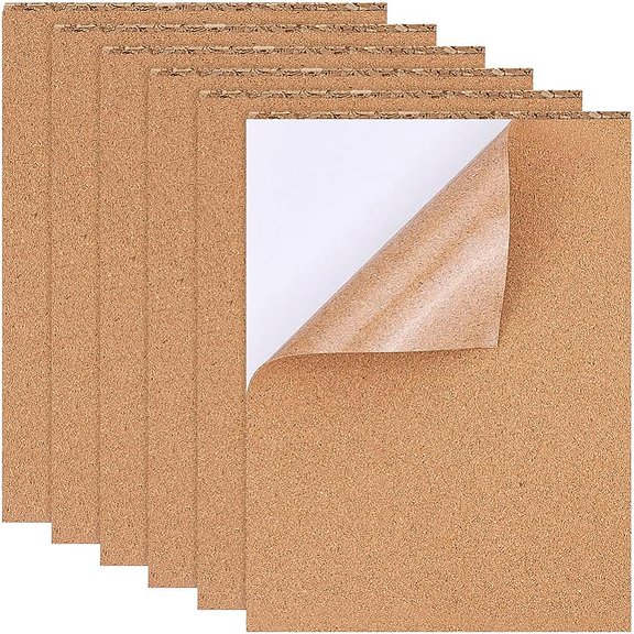 Cork Insulation Sheets with Adhesive Rectangle Peru 30x21x0.1cm for diy