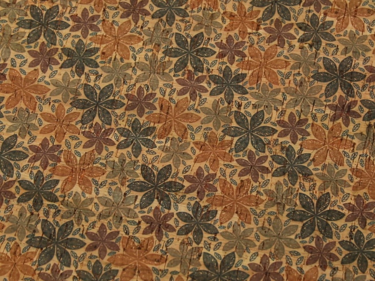 Cork Leather Fabric Tan - per yard