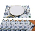thumbnail image 1 of Cork Placemats Set of 6 for Dining Table, Table Placemats - White Floral - Home Decor, 1 of 7