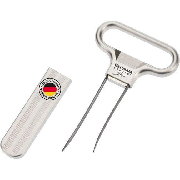 Cork Remover/Corker And Bottle Opener, Die-Cast Zinc/Steel, Ah-So, Silver With Satin Finish, 62853380