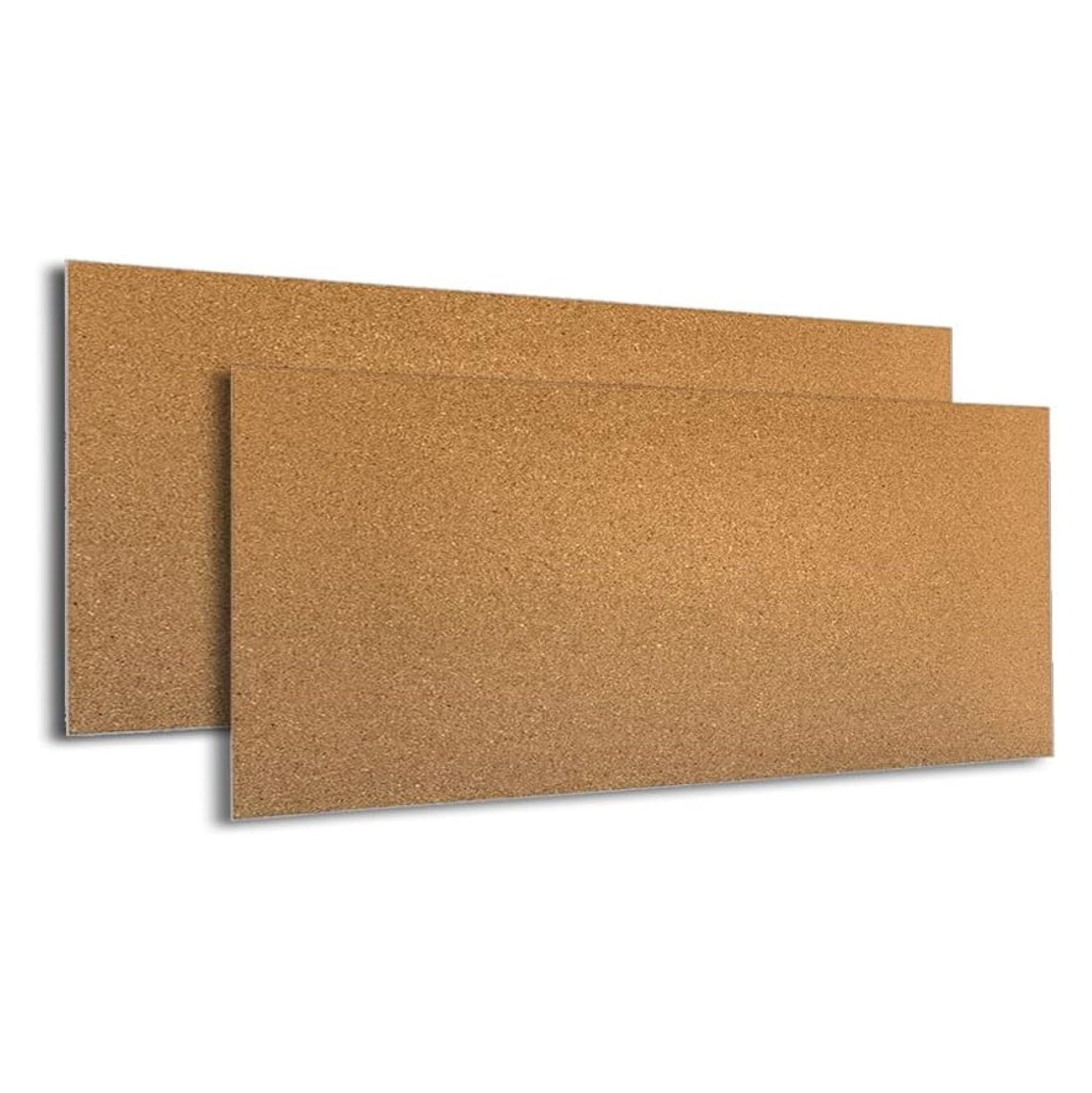 Cork Sheets - 12" x 36" x 1/4", - 100% Natural (4-Pack, 1/4-inch-thick, w/Adhesive Strips) (12x36) 1/4" Thick - 4 Pack (Adhesive Strips)