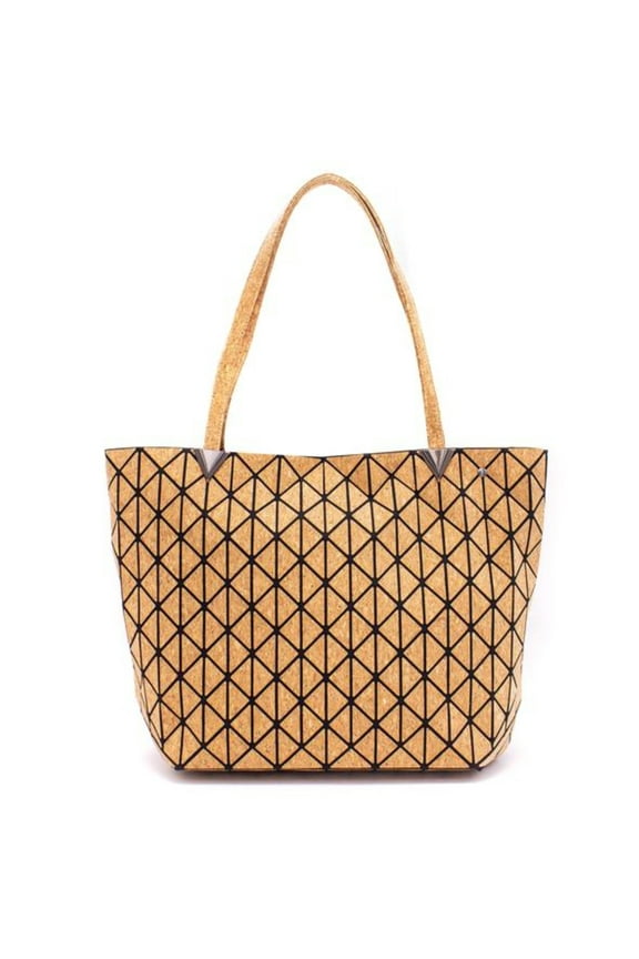 Cork Shoulder Bag Tote women handbags purse geometric Vegan organic sustainable Eco friendly gift plant based ethically produced
