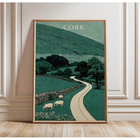 Cork Travel Irish Landscape Wall Art Countryside Print, Unframed Paper Print