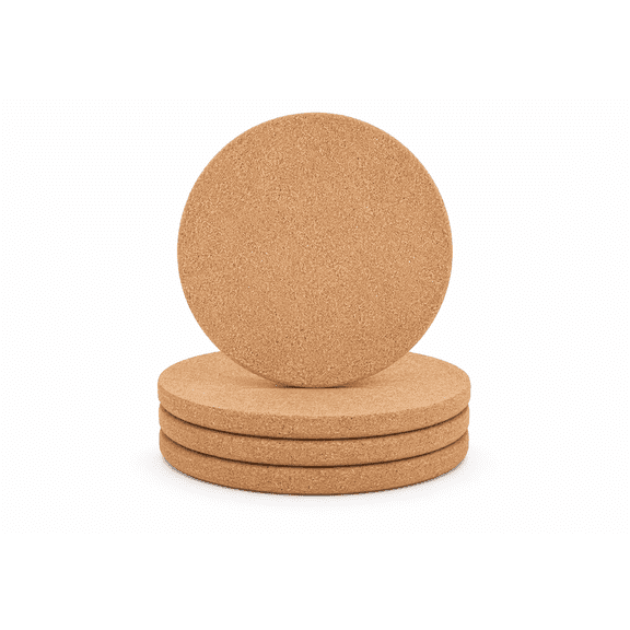 Cork Trivets for Hot Dishes 4-Pack (8-Inch Thick), Heat Resistant Hot Pads for Kitchen Table & Countertop, Large Coasters for Pots & Pans