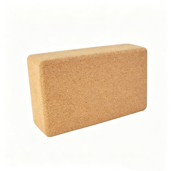 Cork Yoga High Density Non Practice Brick for Fitness and Dance Training Natural Cork Support for Flexibility and Core Strength