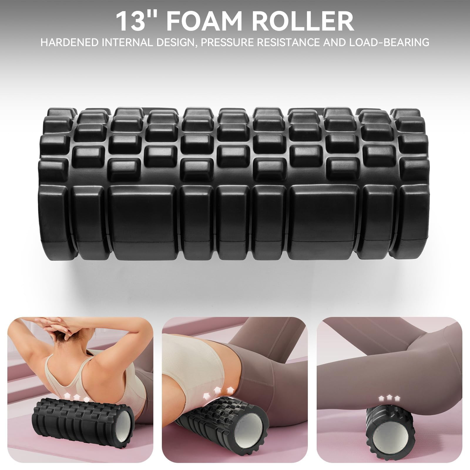 Rouleau De Yoga/fitness En Mousse EPP Haute Densité - 4 Tailles (90x15 Cm, 60x15 Cm...) - Pour Massage Et étirement
