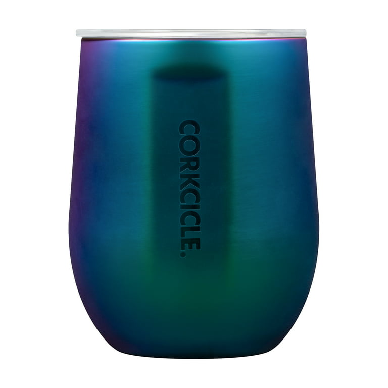 Corkcicle 12 oz Stemless Wine Glass, Triple Insulated Stainless Steel,  Dragonfly