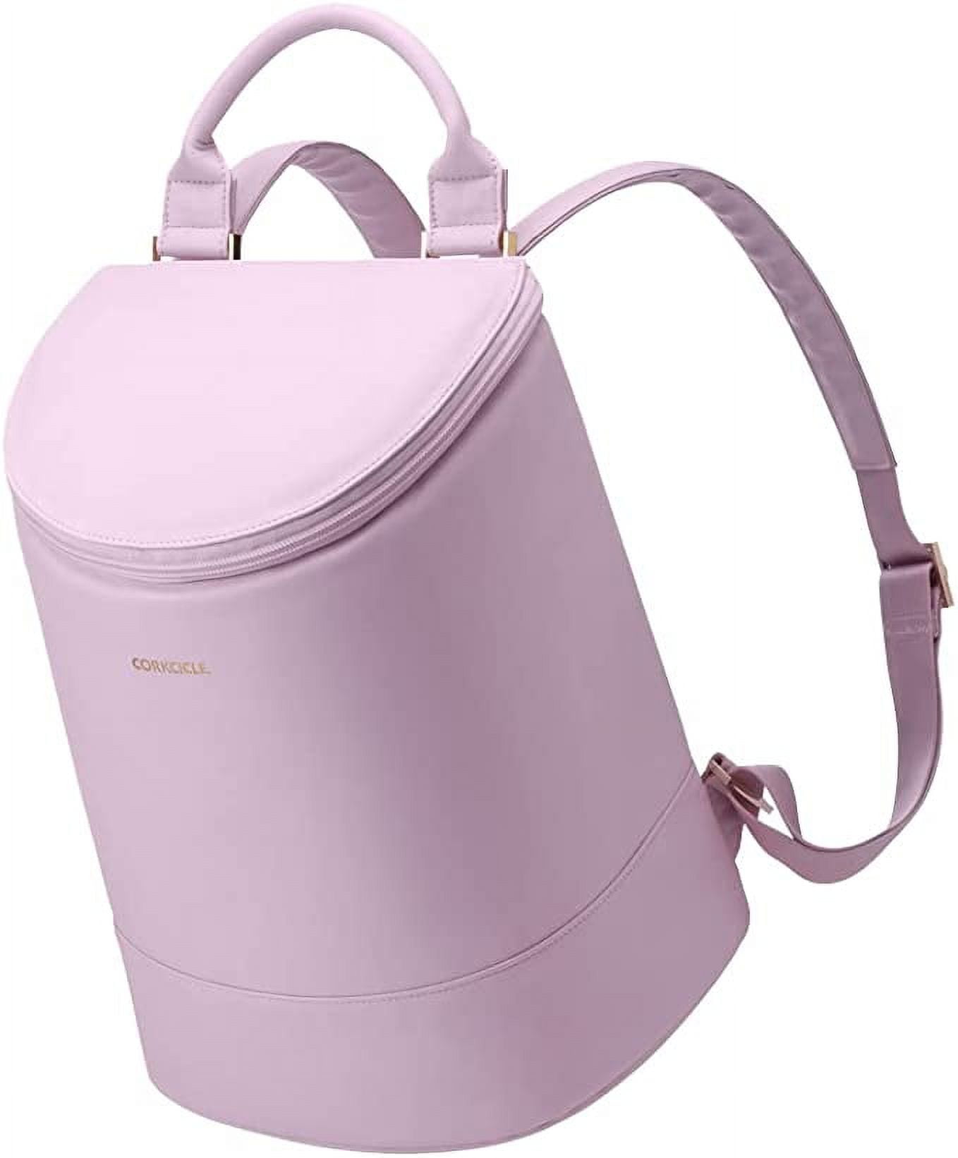 Corkcicle Eola Insulated Soft Cooler, Bucket Bag, Vegan Leather, Rose