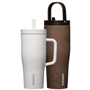 Corkcicle Leakproof Hydration Set, 2-Pack Go Cup XL 30oz and Cruiser 22oz Insulated Tumblers with Straws