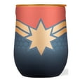 thumbnail image 1 of Corkcicle Marvel 12 Ounce Steel Stemless Cup with Lid, Captain Marvel, 1 of 4