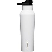 Corkcicle Sport Canteen Insulated Tumbler, Gloss White, 20 oz   Reusable Water Bottle Keeps Beverages Cold for 25 Hours & Hot 12 Hours   Cupholder Friendly Tumbler with Screw-On Cap