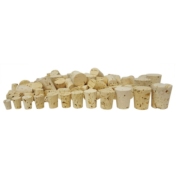 Corks, Assorted size 0-16. Pack contains 68 pieces.