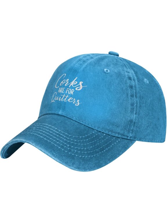 Corks are for Quitters Winery Tasting Saying Wine Hat Adjustable