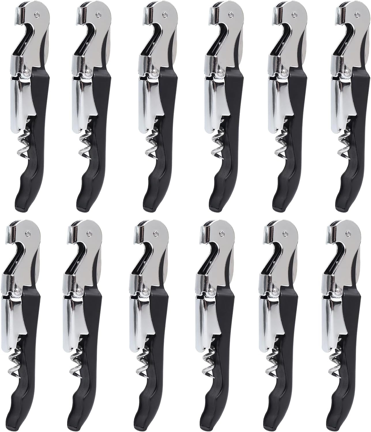 Corkscrew 12 Packs Wine Opener Wine Keys Bulk Stainless Steel Fold Beer