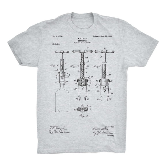 Corkscrew Patent 2 - 100% Cotton Premium T-Shirt