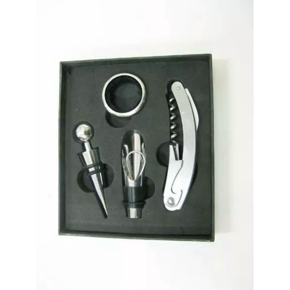 Corkscrew Wine Bottle Opener(4Pcs Set,Opener,Anti Drop Collar,Stoperx2)
