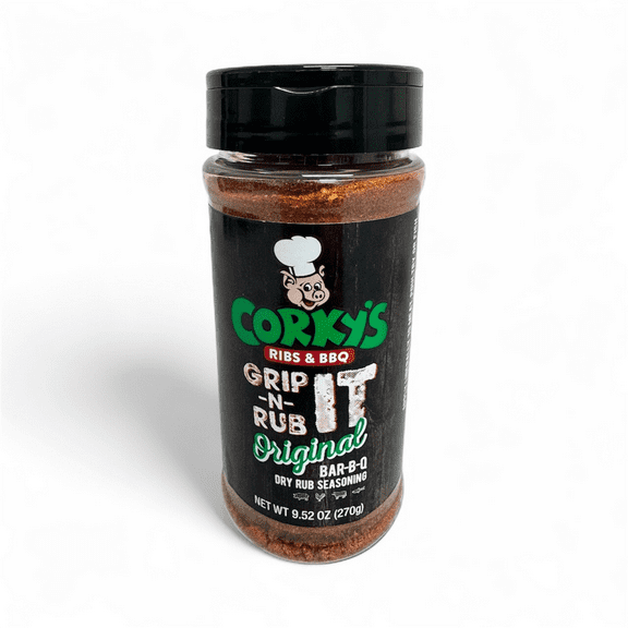 Corky's Ribs and BBQ Grip N Rub It Original Seasoning 9.52 oz Bar-B-Q Barbecue
