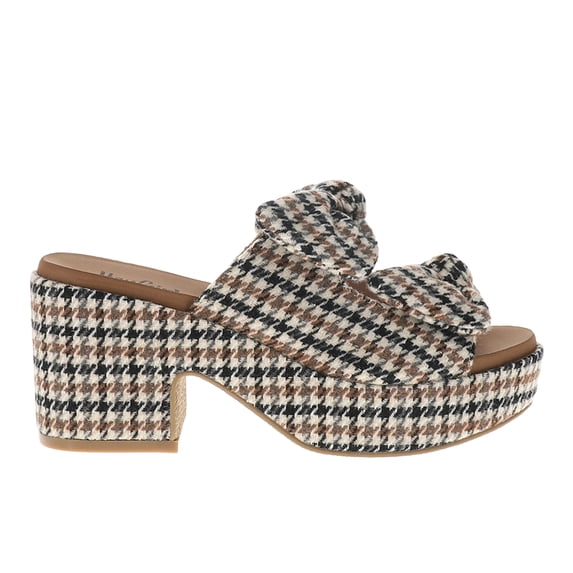 Corkys Womens Put A Bow On It Block Heel Wedge Casual Shoes