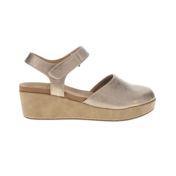 Corkys Womens All In Closed Toe Metallic Wedge Casual Shoes