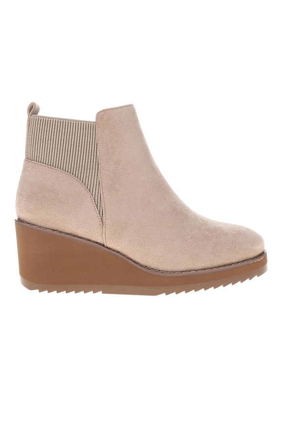 Corkys Womens Apple Sauced Round Toe Side Zip Wedge  Boots Shoes