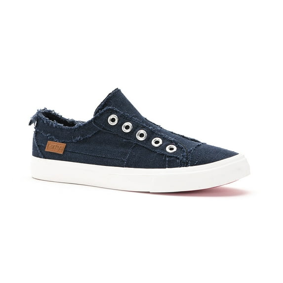 Corkys Womens Babalu Casual Slip On Sneaker (Navy, 9)