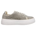 thumbnail image 1 of Corkys Womens Bedazzle Rhinestone Lace Up Platform  Athletic Sneakers Casua, 1 of 5