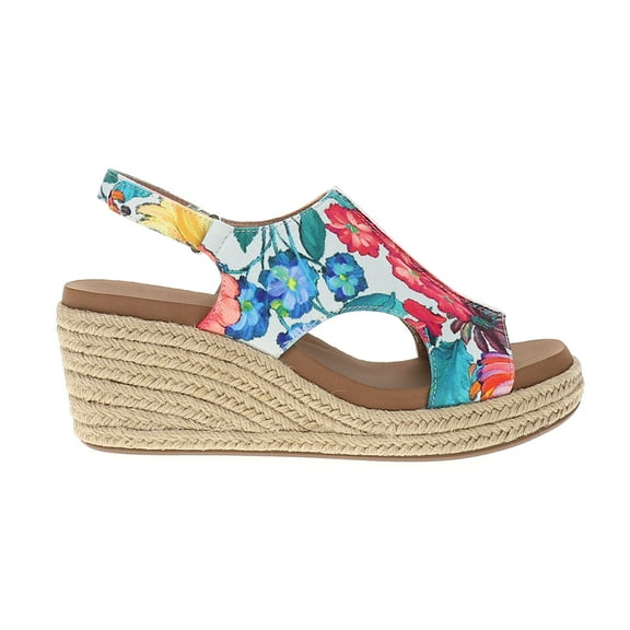 Corkys Womens Carley Floral Slingback Espadrille Wedge  Casual Shoes