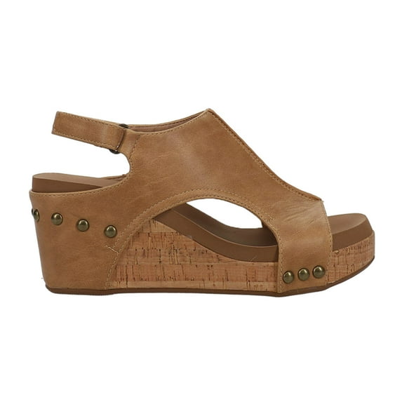 Corkys Womens Carley Studded Wedge Casual Shoes