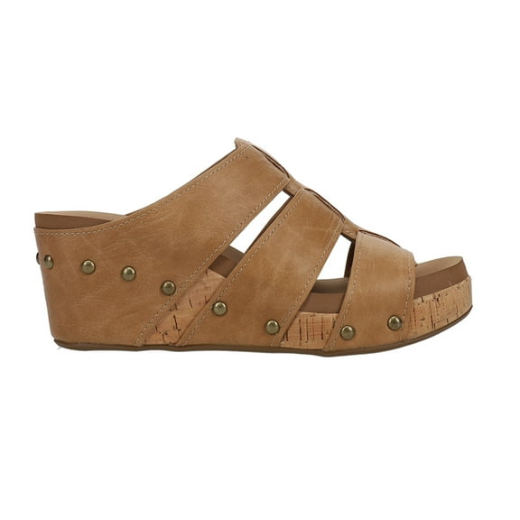 Corkys Womens Catch Of The Day Studded Wedge  Casual Shoes