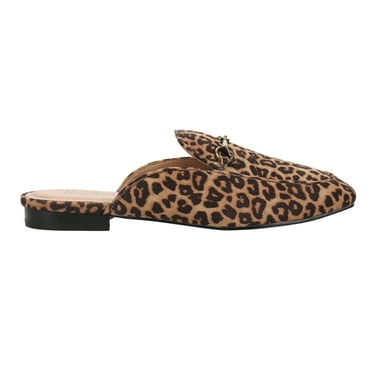 Corkys Womens Charmer Leopard Mules Flats Casual Shoes